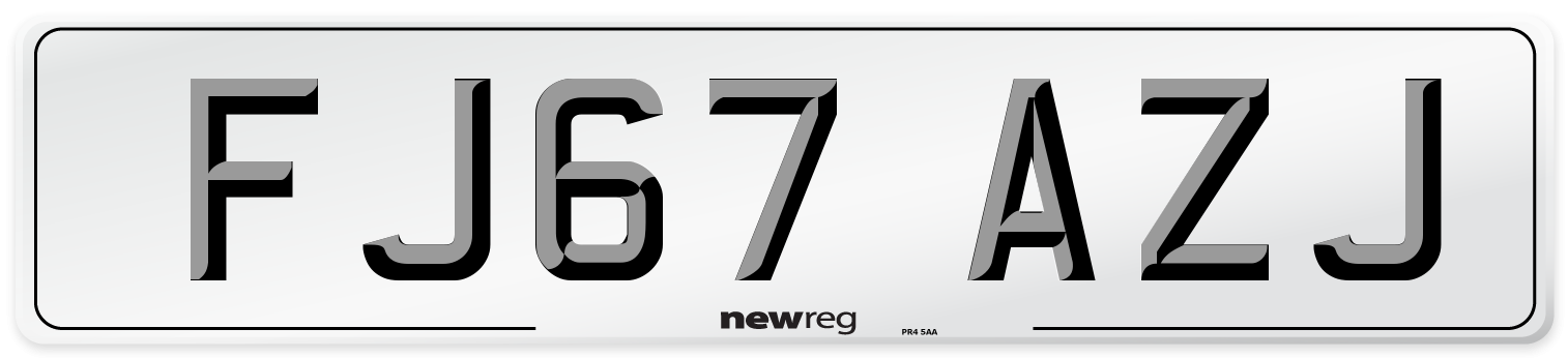 FJ67 AZJ Number Plate from New Reg